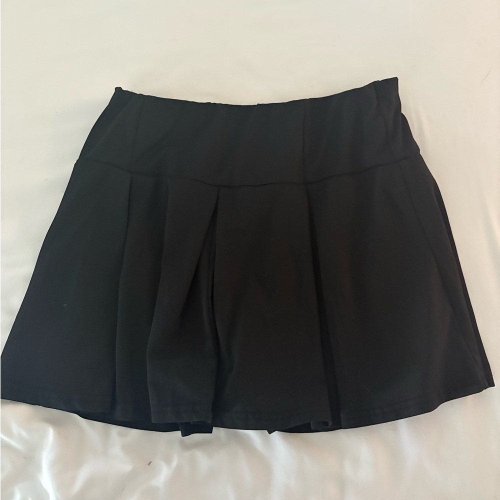 Black Pleated Tennis Skirt